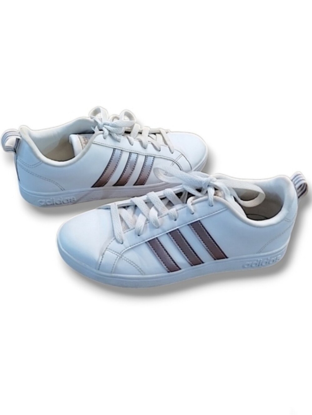 Adidas Advantage White Rose Gold Sneakers Women's 7